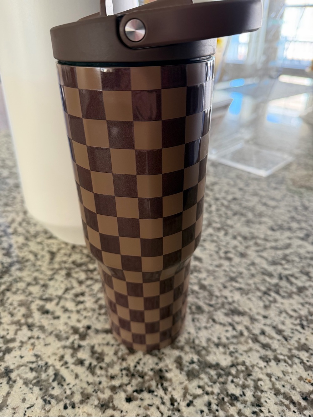 HydroJug Brown Checkered Stainless Tumbler - Picture 5 of 5